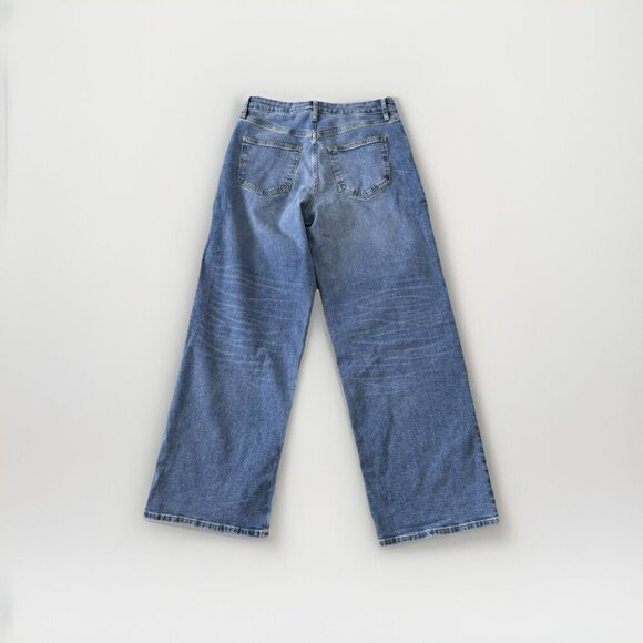 Boden Denim Jeans Wide Leg Size 6 Womens Pants High Rise Mom Jean Blue - Picture 6 of 8